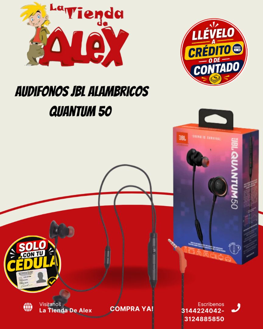 Audifonos JBL Alambricos Quantum 50 