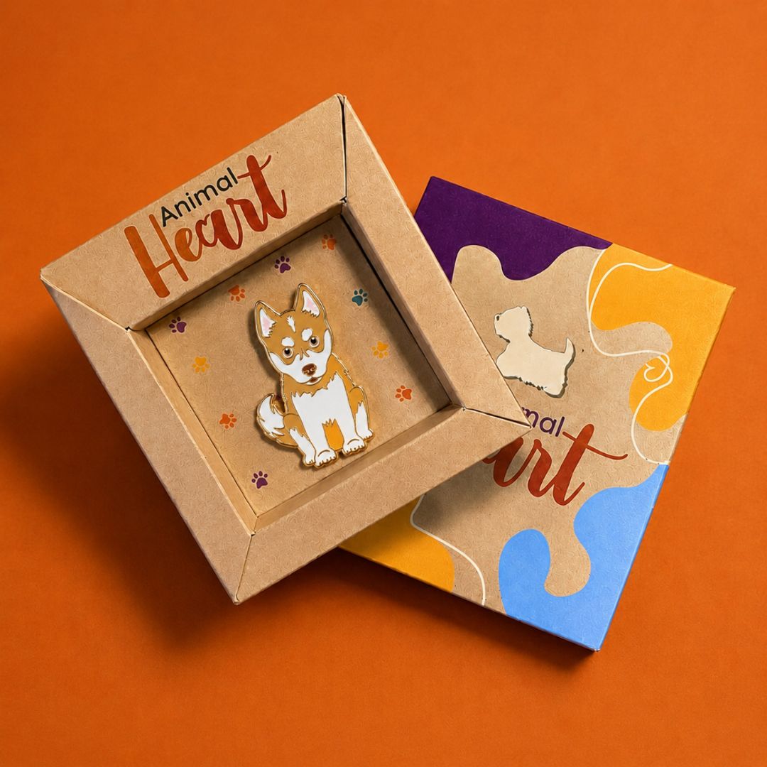 PIN HUSKY MARRÓN