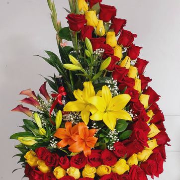 Imagen del producto espiral rojo y amarillo con baileys