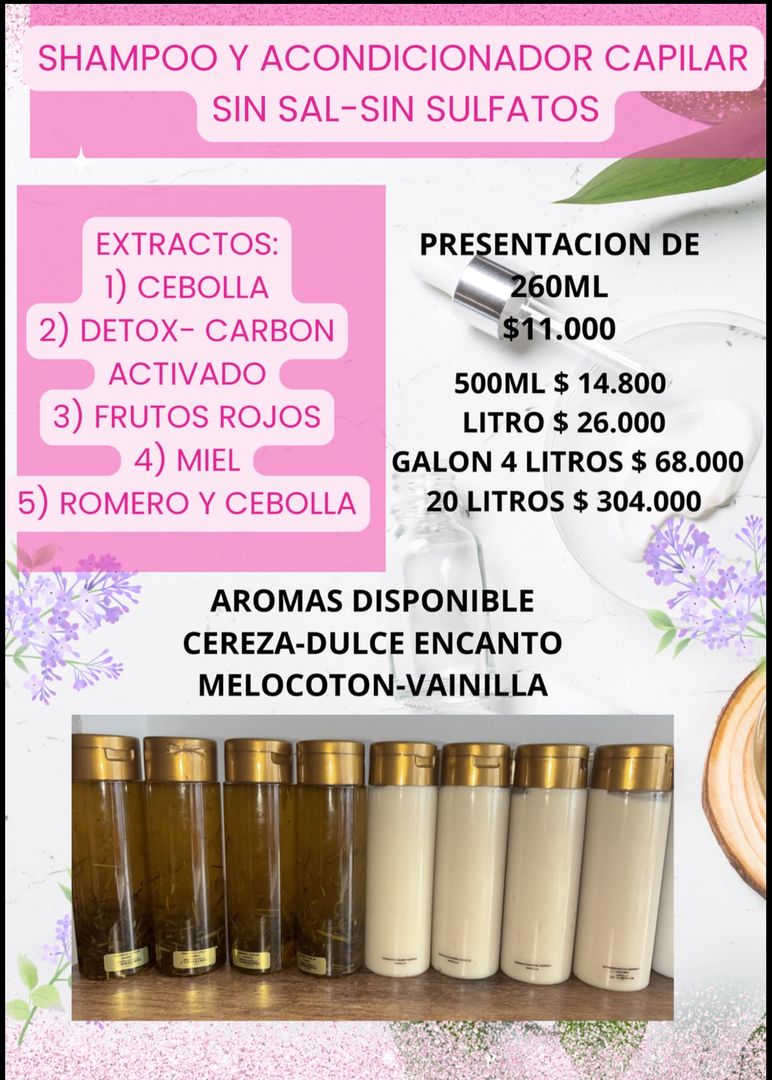 SHAMPOO 100% SIN SAL SIN PARABENOS