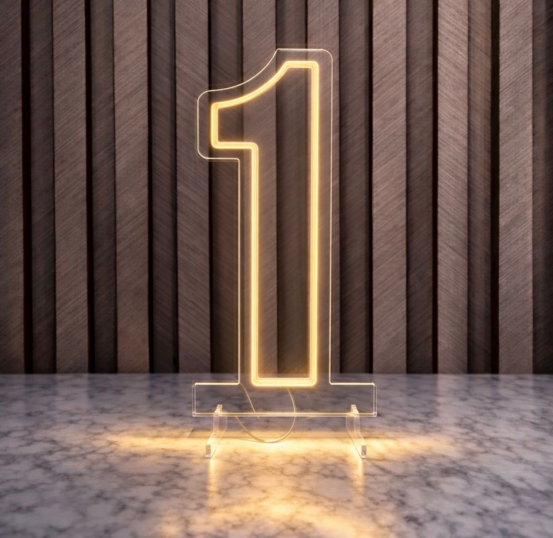 NÚMEROS LED LUZ CÁLIDA 60 CM