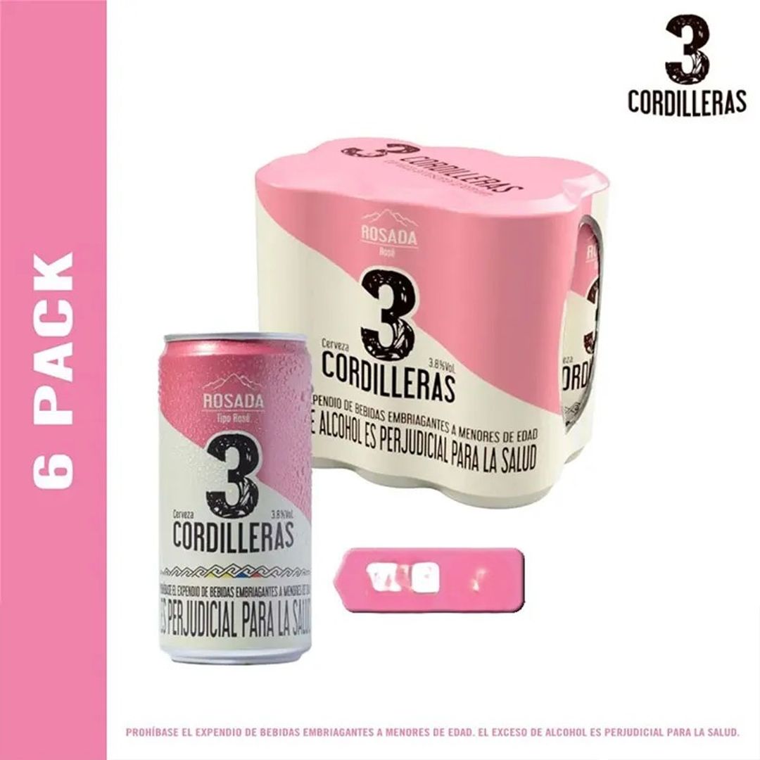 CERVEZA 3 CORDILLERAS ROSADA*6*330ML