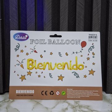 LETRERO METALIZADO BIENVENIDO CURSIVO - imagen 1