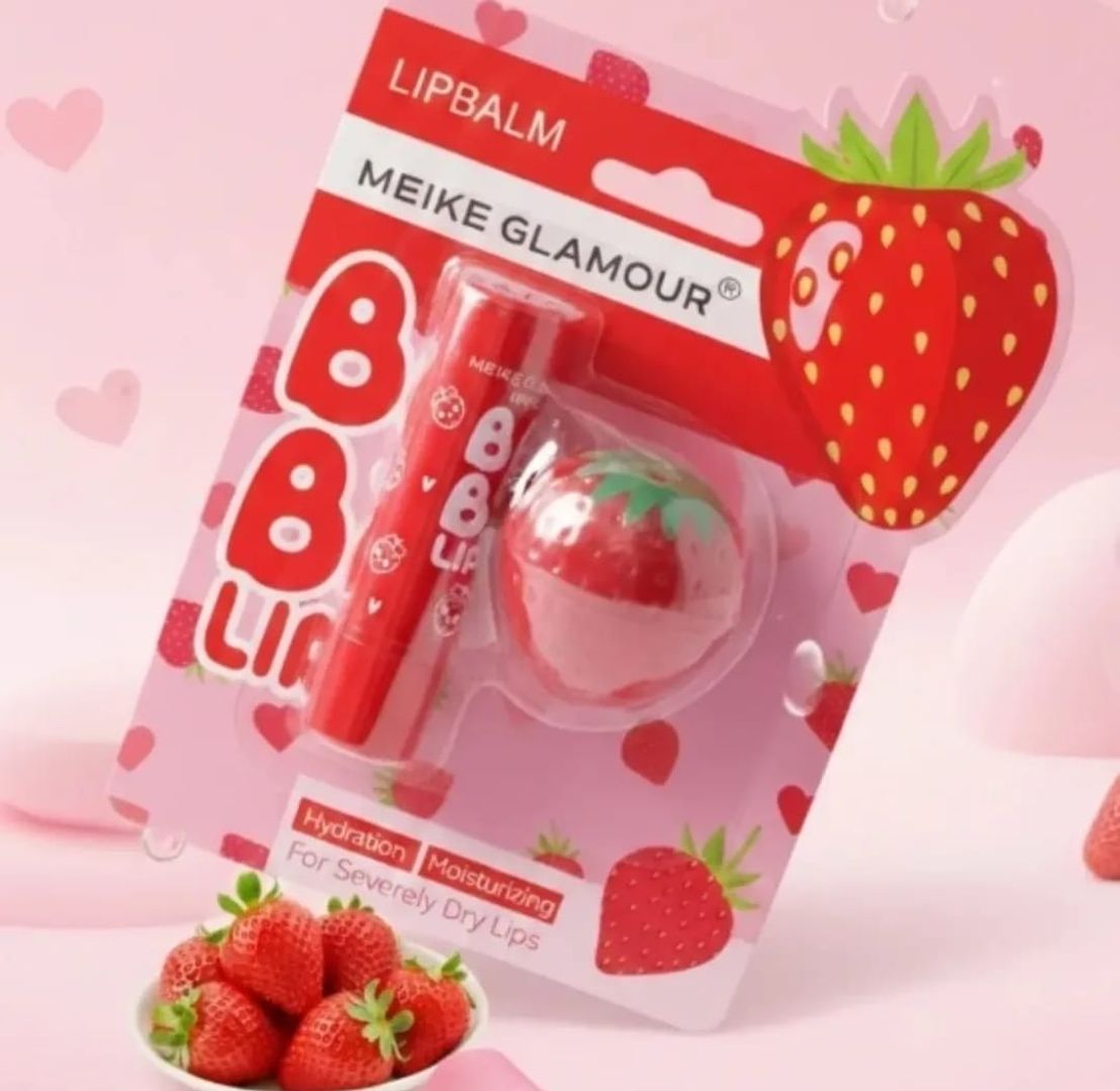 117- SET LIP GLOSS BALM Y GLOSS FRESA