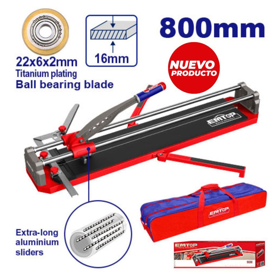 EMTOP CORTA BALDOSA 800MM CON RODAMIENTO INCLUYE MALETIN SUPER EMTOP