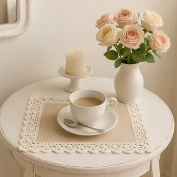 Individuales Lino& Crochet 2 U  - imagen 1