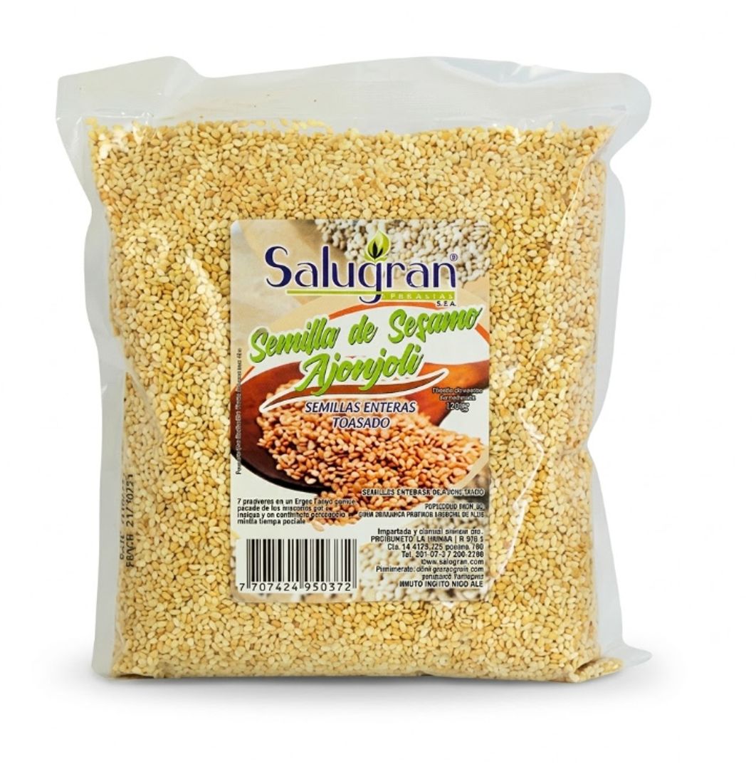 AJONJOLI DESCORTEZADO NATURAL X 125GR SALUGRAN