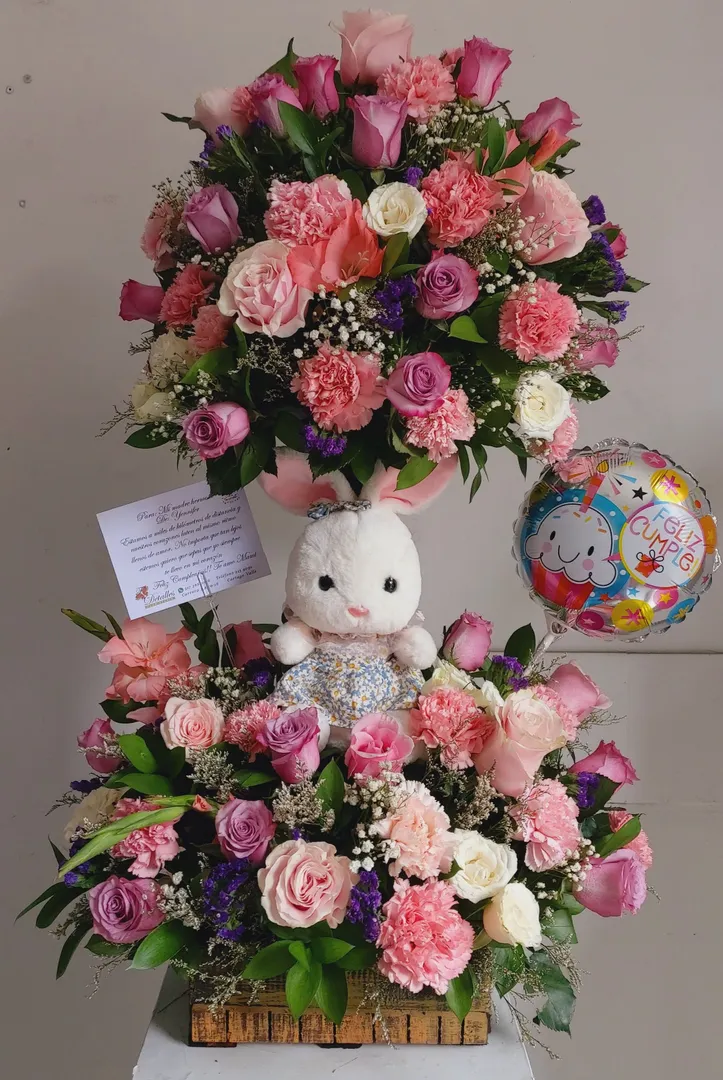 ramo base doble color pastel