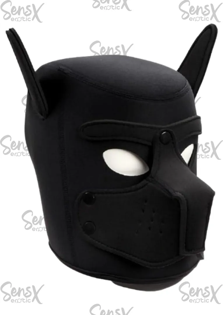 Máscara de neopreno para cachorros de cara completa con capucha extraíble, diseño cómodo y duradero