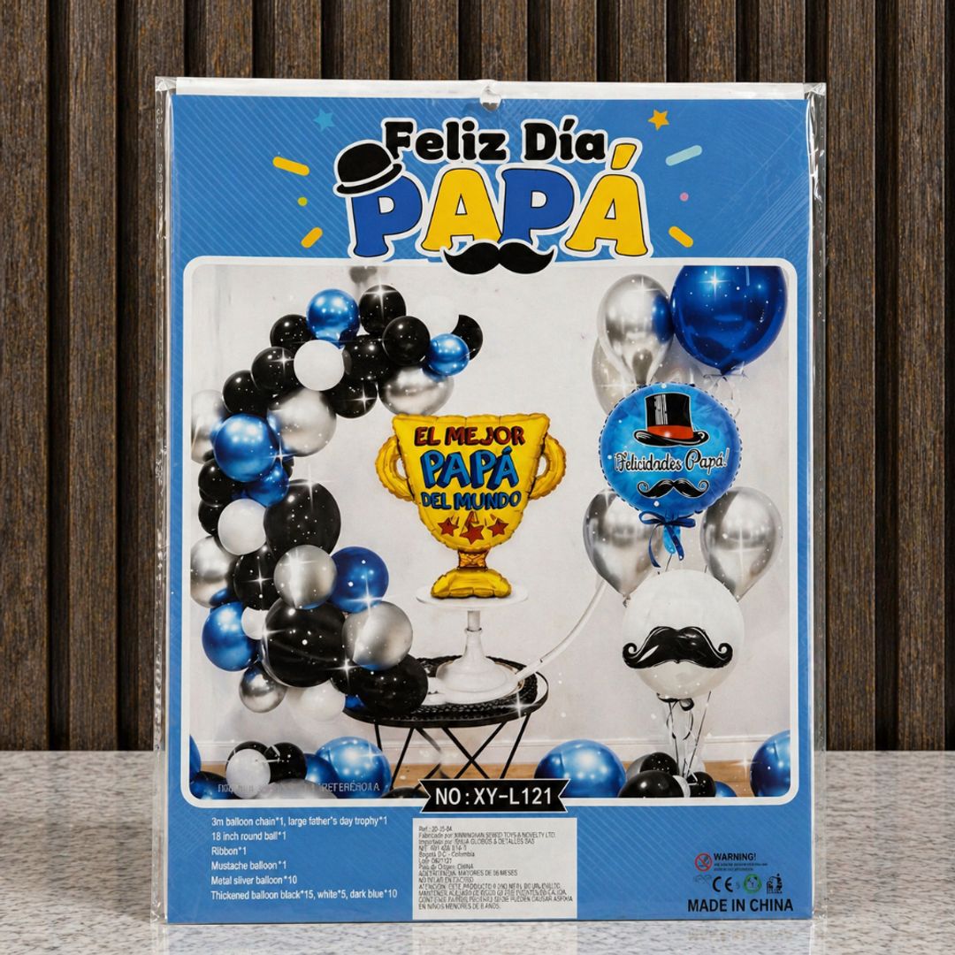 ARCO DE GLOBOS FELIZ DÍA PAPÁ