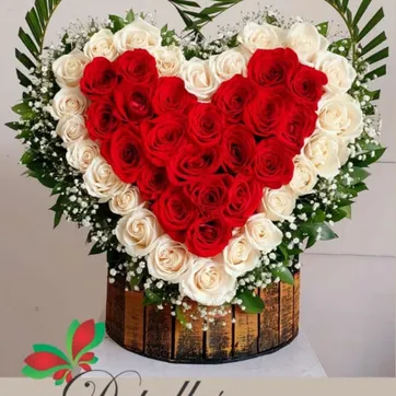 Imagen del producto corazon en soporte dos colores