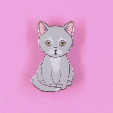 PIN GATO GRIS - imagen 1
