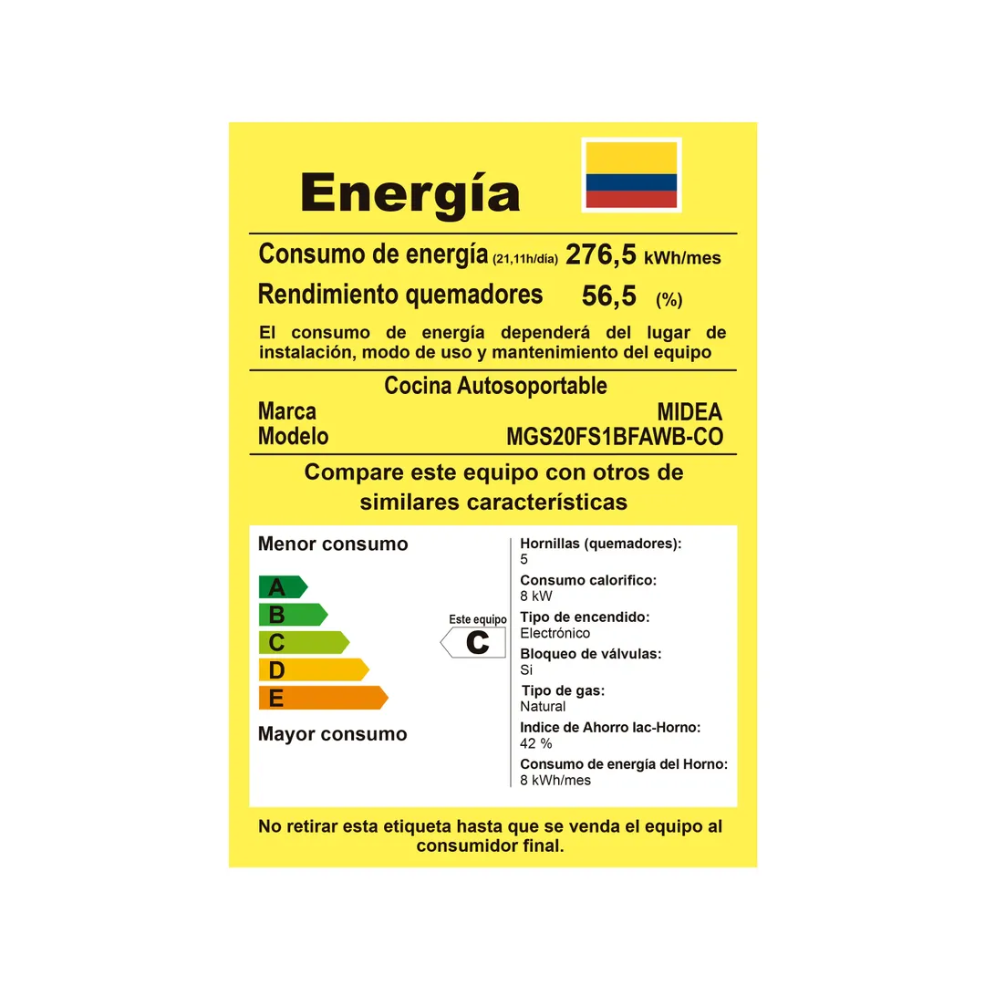 EST MIDEA 20" HORNO ACERO