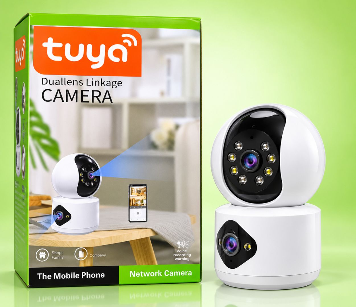 Cámara WiFi Tuya Dual Lens