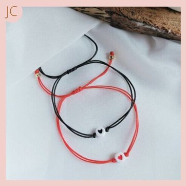 Imagen del producto Set Pulseras Pareja Hilo Corazón