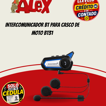 Imagen del producto INTERCOMUNICADOR BT PARA CASCO DE MOTO BT31