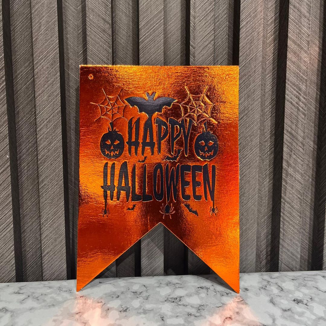 LETRERO FELIZ HALLOWEEN METALIZADO