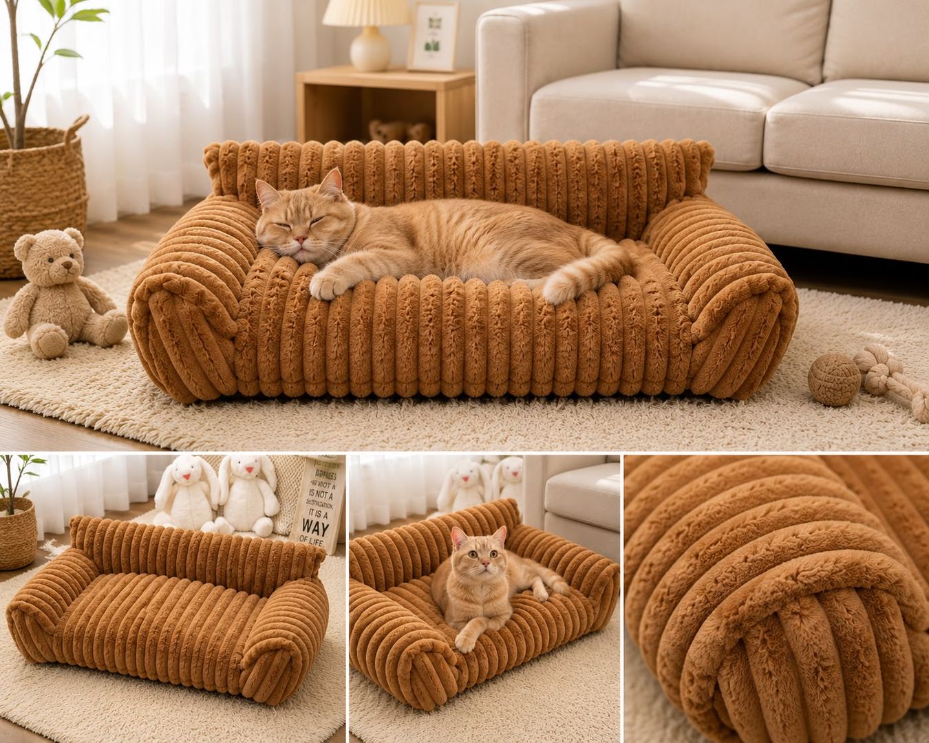 Cama para mascotas tipo sofá 