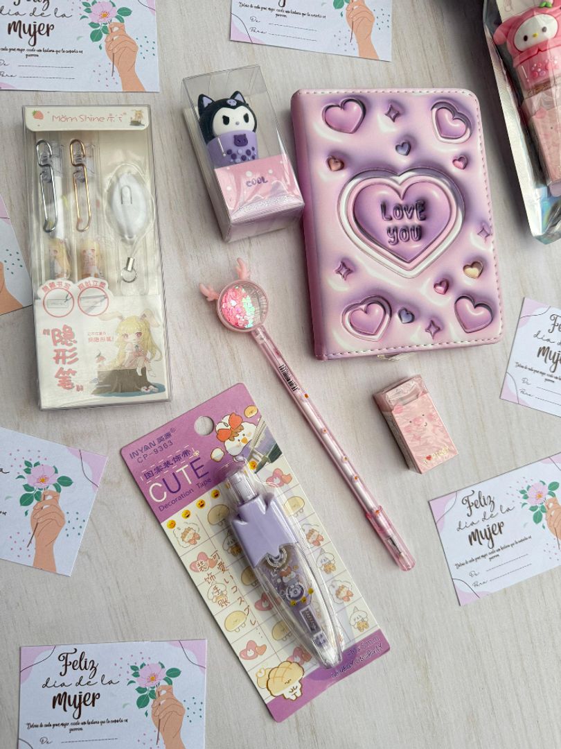 Combo día de la mujer papelería 