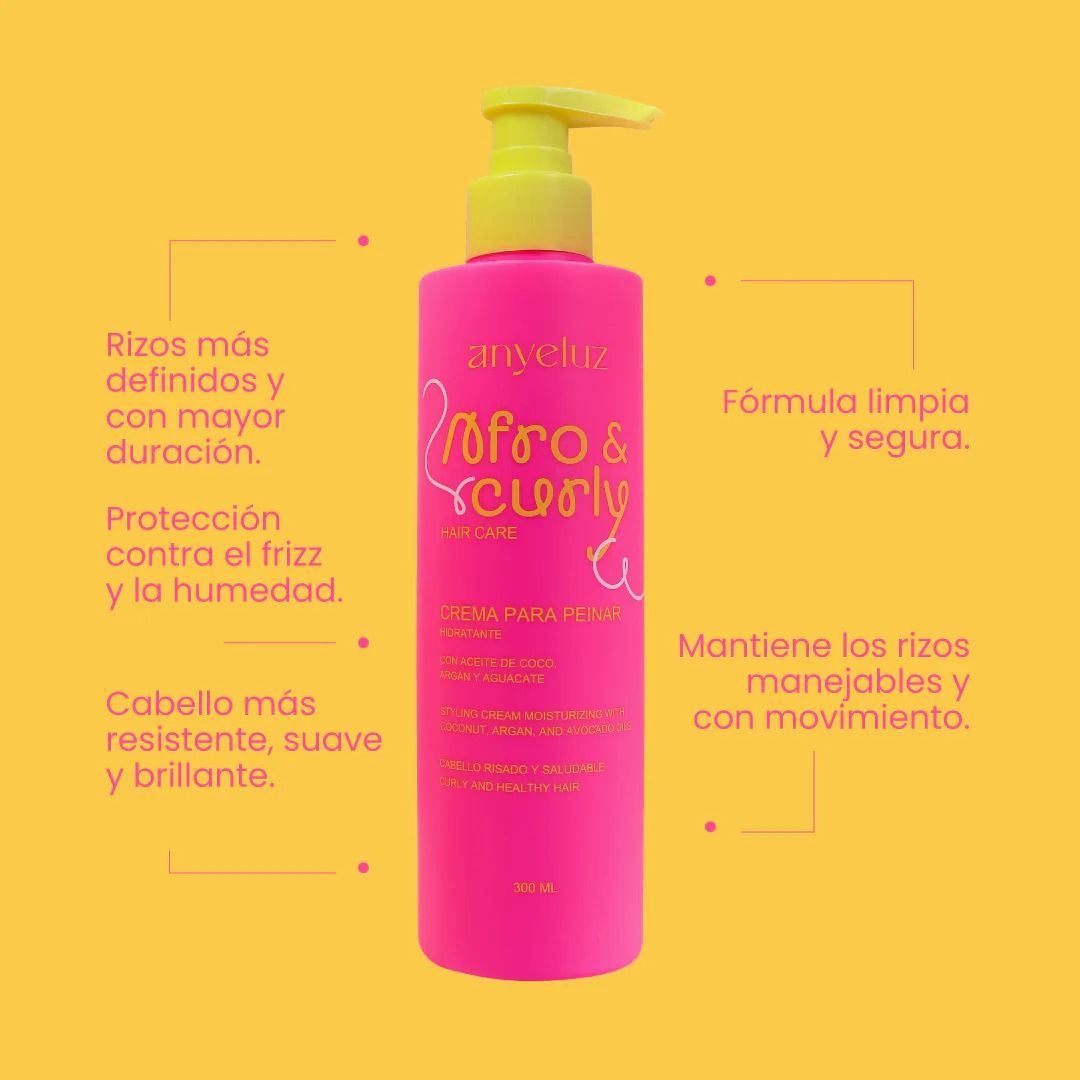 CREMA PARA PEINAR HIDRATANTE AFRO & CURLY
