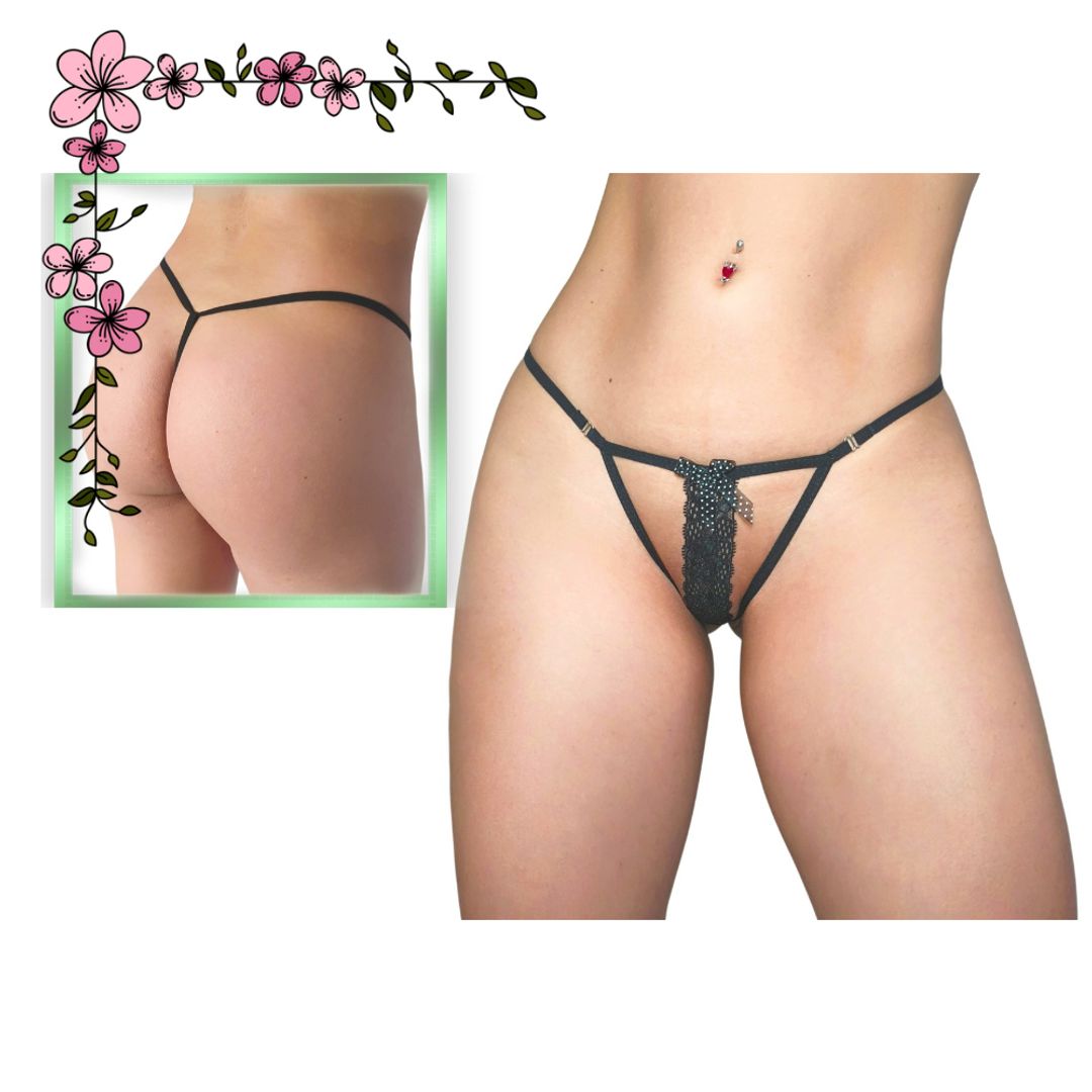 Tanga hilo con encaje 