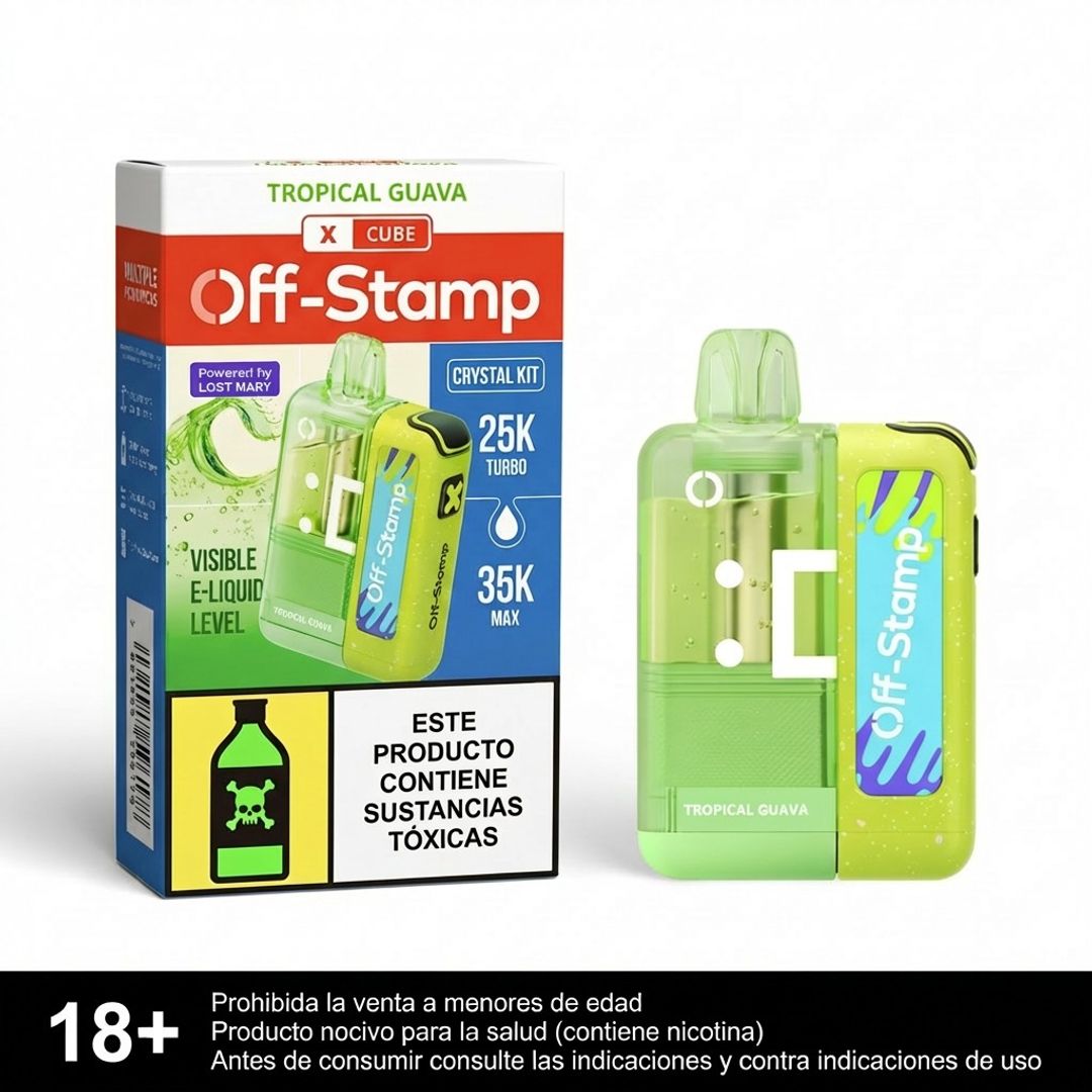 Off Stamp Tropical Guava Crystal Cube Kit 35.000 Puffs
