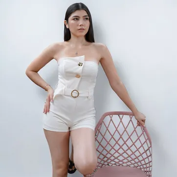 Enterizo elegante asimetrico short - imagen 1