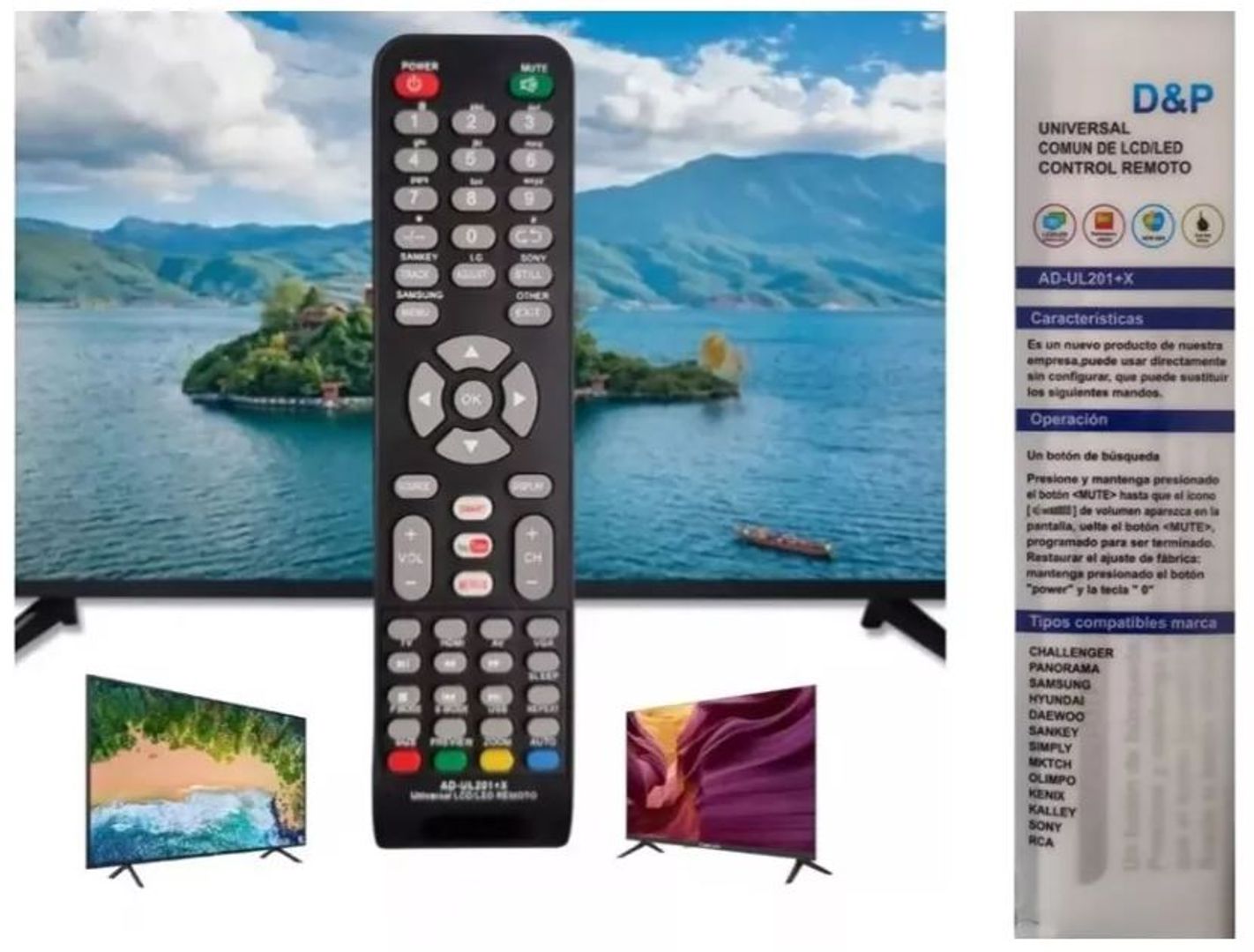 Control Televisores Universal AD-UL201+X