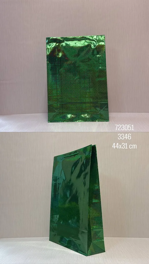 BOLSA DE REGALO VERDE 44X31 CM