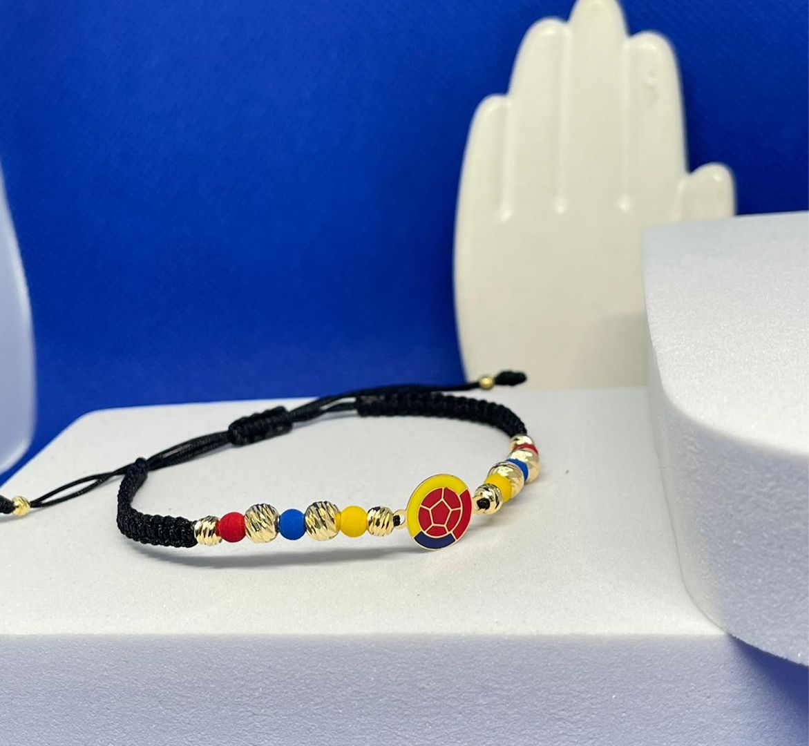 Pulsera seleccion colombia balin 4mm y 5mm italy