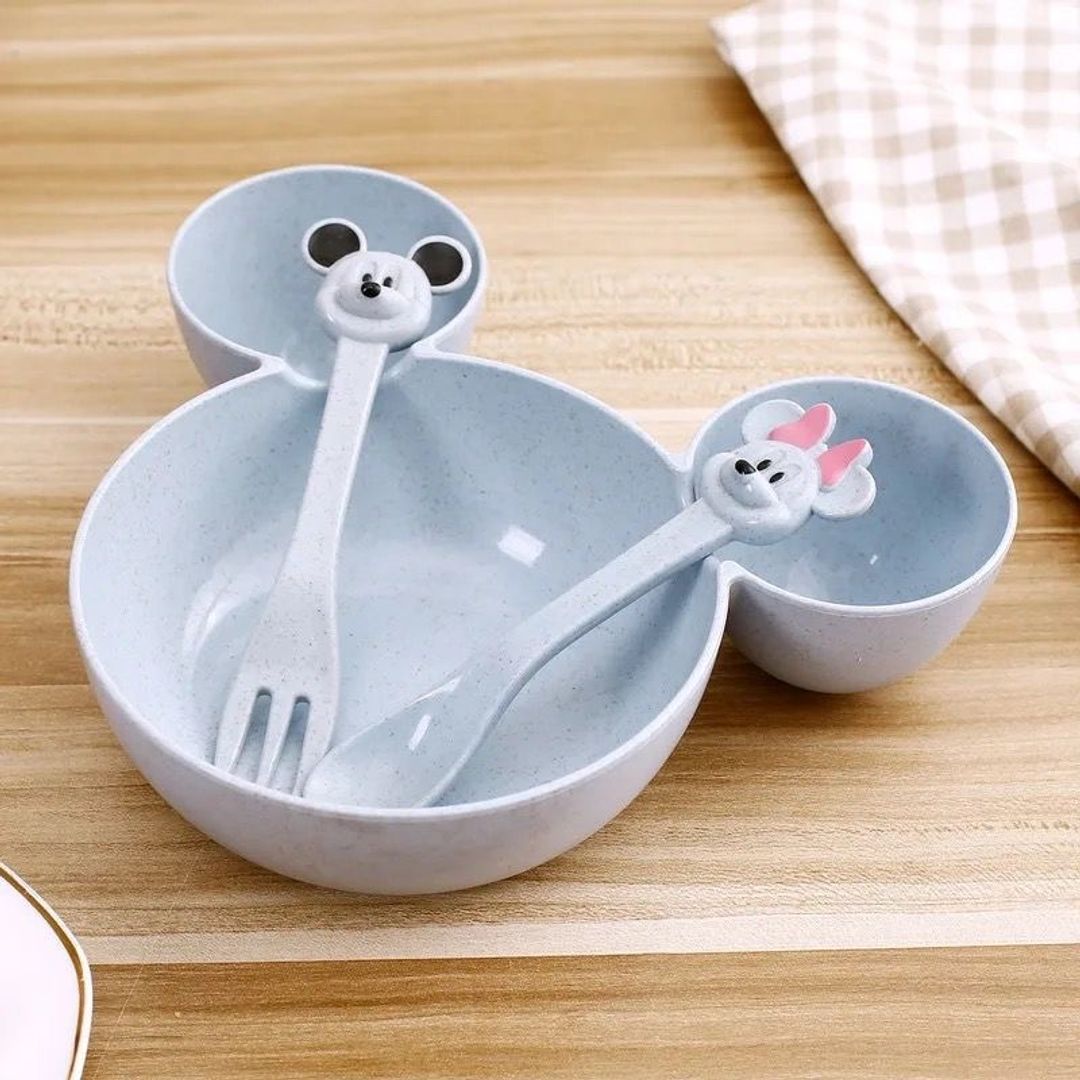 Set plato y cubiertos Mickey 