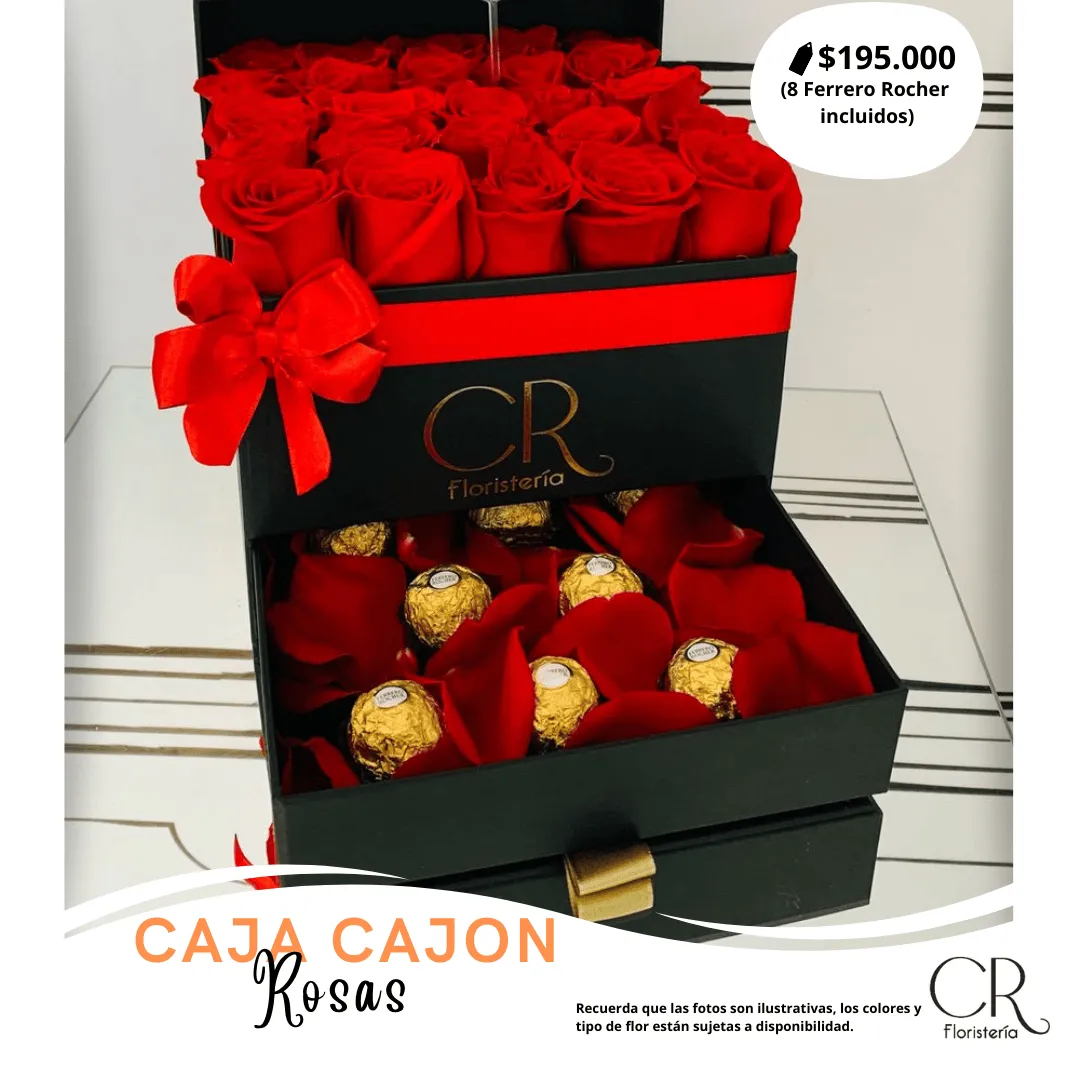 Caja Cajón Deluxe de Rosas
