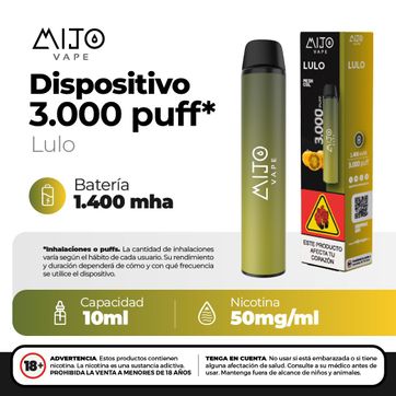 Imagen del producto Mijo Lulo 3.000 Puffs