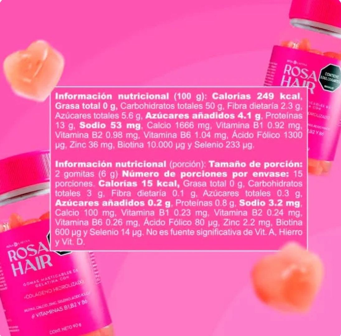 ROSA HAIR 30 GOMAS