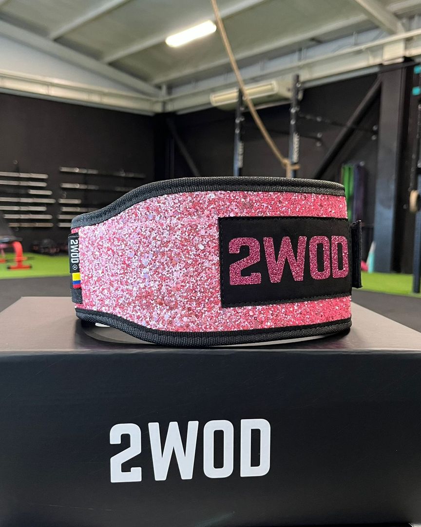 CINTURÓN GLITTER HEAVY ROSA