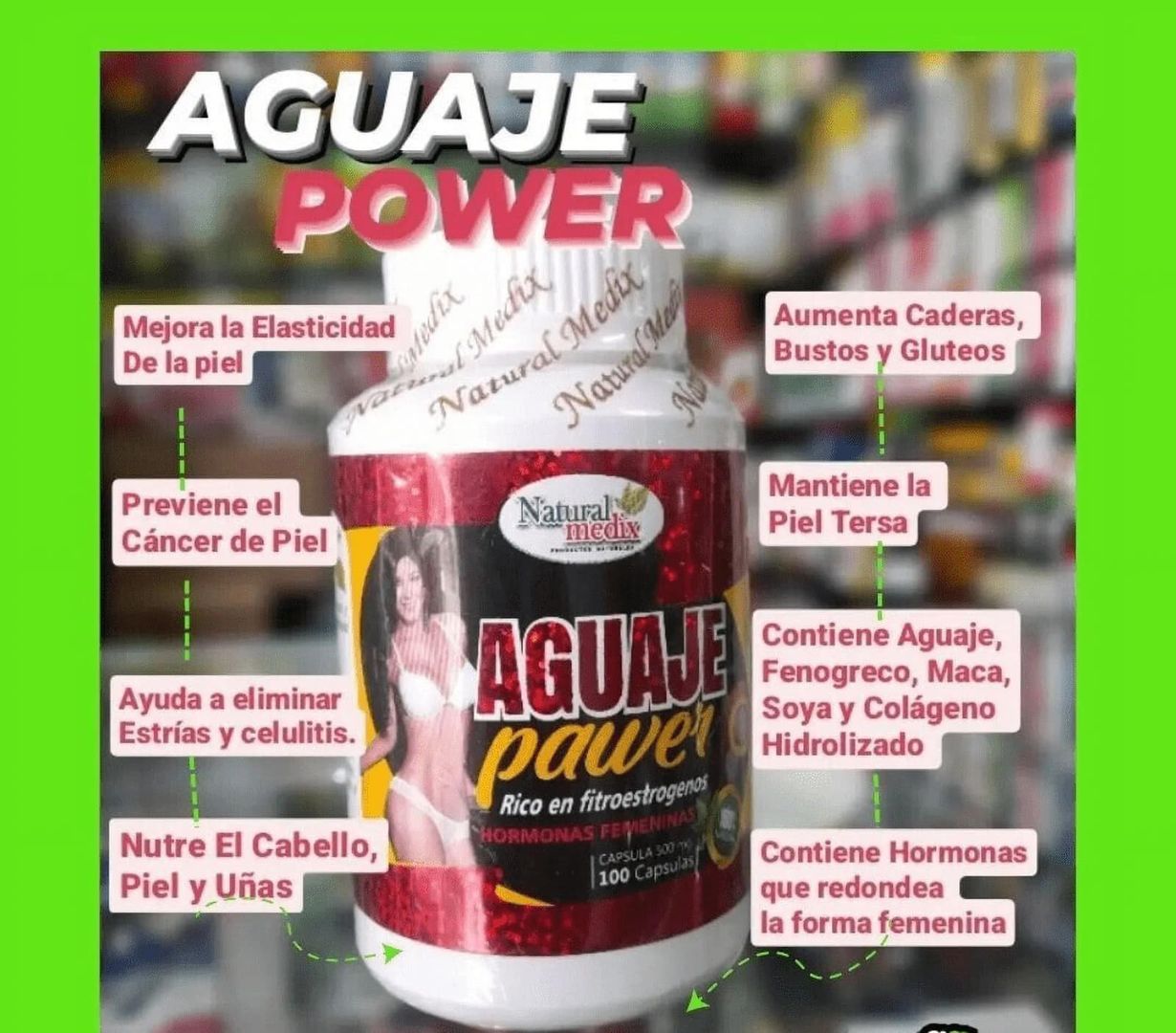 Aguaje Power rico en Fitroestrogeno s 100% Natural 