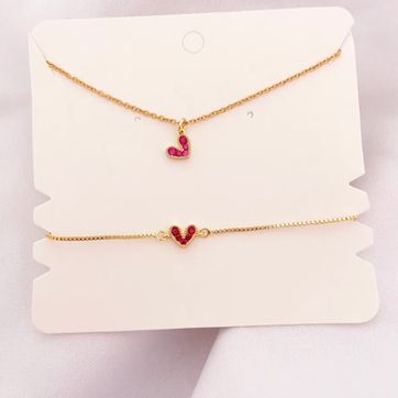 Imagen del producto JUEGO CORAZON  FUCSIA