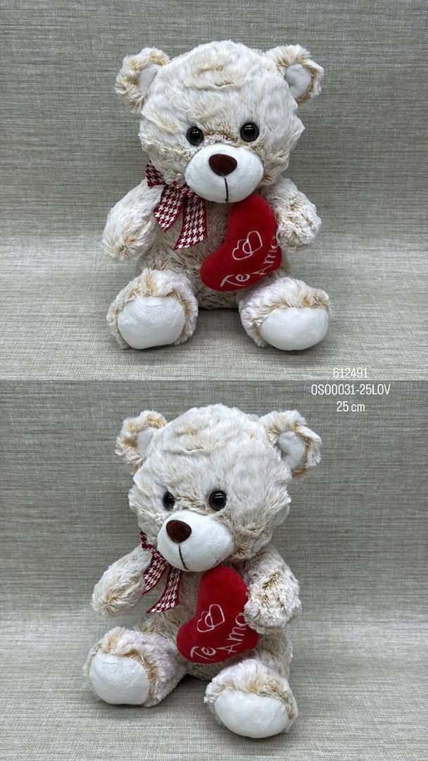 OSO CON CORAZON TE AMO 25CM