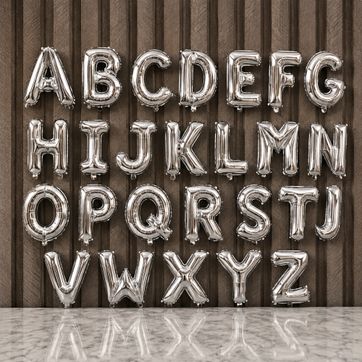 Imagen del producto GLOBO FOIL LETRA 16' PLATA
