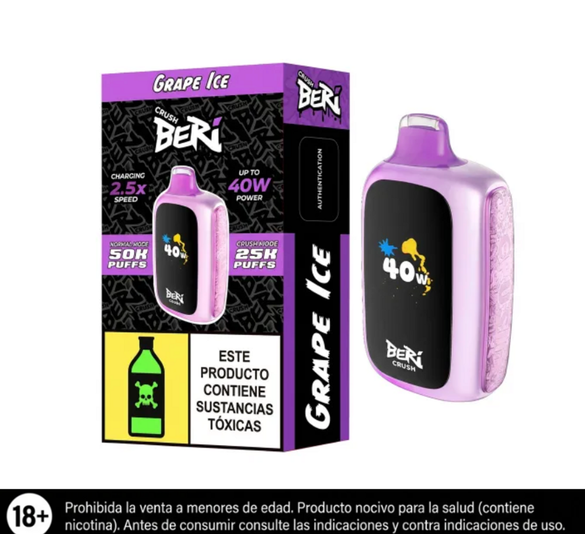 Beri Grape Ice 50.000 Puffs