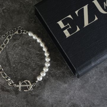 Imagen del producto Pulsera ancla + perlas