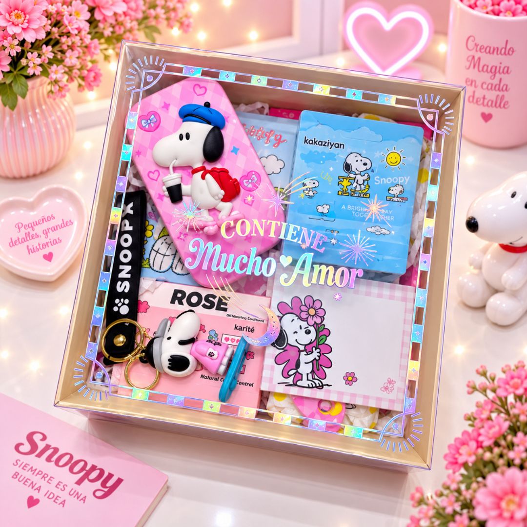 Caja regalo Snoopy acetato 