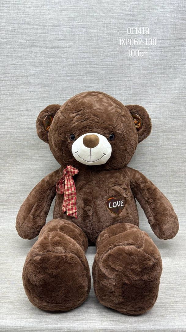 OSO PATAS LARGAS LASO CORAZÓN 100 CM