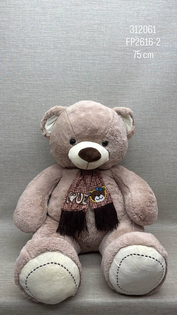 OSO CON BUFANDA BORDADA 75 CM
