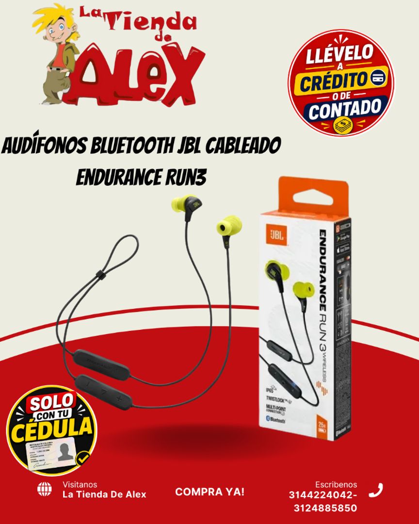 Audífonos Bluetooth JBL Cableado Endurance Run3