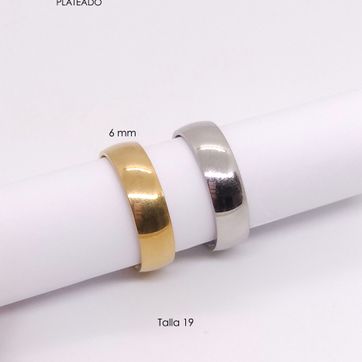Imagen del producto ARGOLLA LISA ACERO PLATEADO 6MM