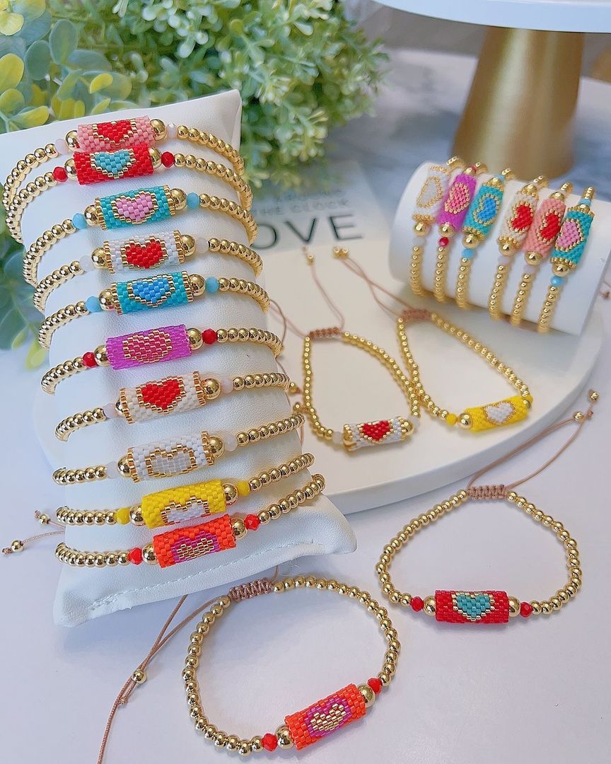 Pulsera Artesanal Miyuki Love