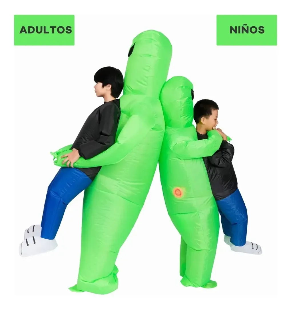 DISFRAZ INFLABLE DE ALIENIGENA EXTRATERRESTRE TALLA S Y L