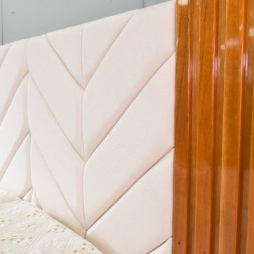 CAMA PERLA 160 TAPIZ PERLA DE ALETAS	 - imagen 2