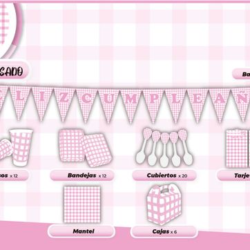 Imagen del producto DECORACIÓN PICNIC ROSADO
